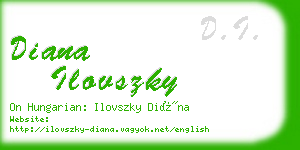 diana ilovszky business card